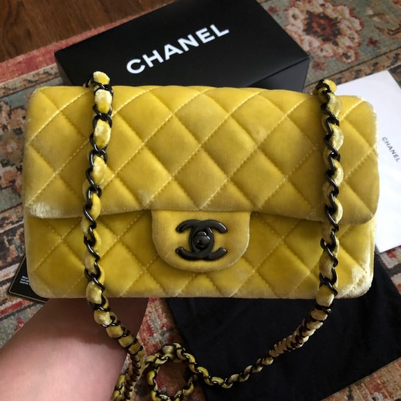 SOLD***Chanel Classic Mini Rectangular Velvet Bag - Picture 6 of 13